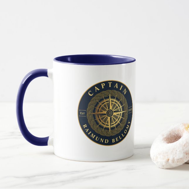 Gold Nautical Mug (With Donut)