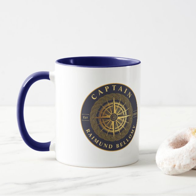 Gold Nautical Mug (With Donut)