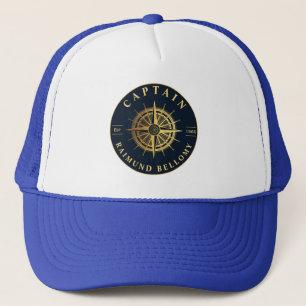 Gold Nautical  Trucker Hat