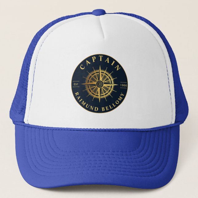Gold Nautical  Trucker Hat (Front)