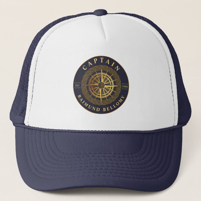 Gold Nautical Trucker Hat (Front)