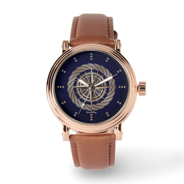 Gold Nautical Watch (Front)