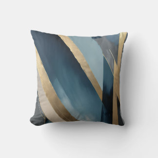 gold navy blue cushion
