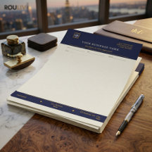 Gold Navy Executive Letterhead | Luxury Business 