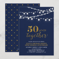 Gold & Navy | Modern 50th Wedding Anniversary