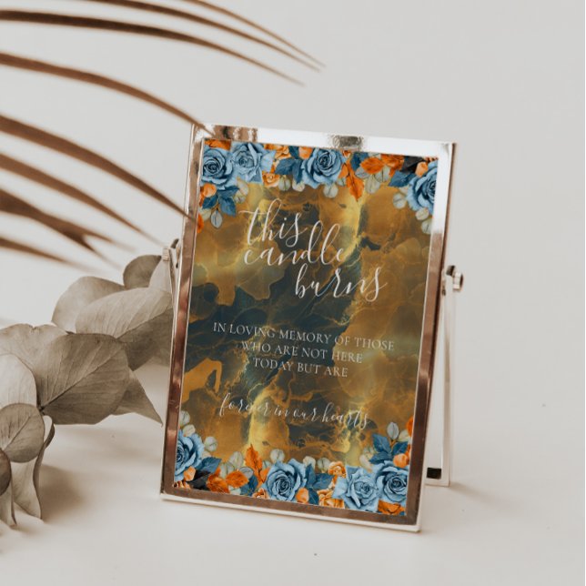 Gold Navy This Candle Burns In Loving Memory Sign (Creator Uploaded)