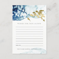 GOLD NAVY UNDERWATER FISH WISHES FOR BABY SHOWER
