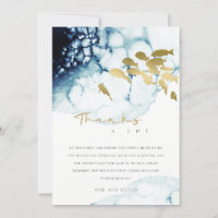 GOLD NAVY UNDERWATER SEA FISH BABY SHOWER THANKS