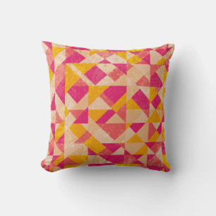Gold neon background, colourful light effects. cushion