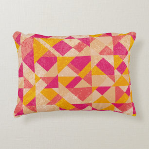 Gold neon background, colourful light effects. decorative cushion