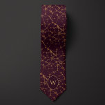 Gold Neurons on Burgundy Background Tie<br><div class="desc">Immerse yourself in the intriguing world of science with this sophisticated Gold Neurons on Burgundy Background necktie. This tie finds its uniqueness in its intricate neural pattern, crafted to symbolise the beauty of the human brain. Its striking design in gold juxtaposed on a rich burgundy background speaks volumes of its...</div>