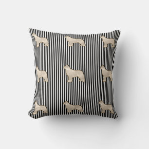 Gold Newfoundland dog throw pillow