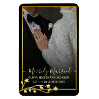 Gold Night Stars Frame Christmas Wedding Photo
