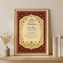 Gold Nikkah Contract Digital Nikkah Certificate