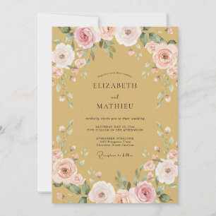 Gold Noble Traditional Wedding Invitation
