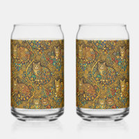 Gold Nouveau Style Cats