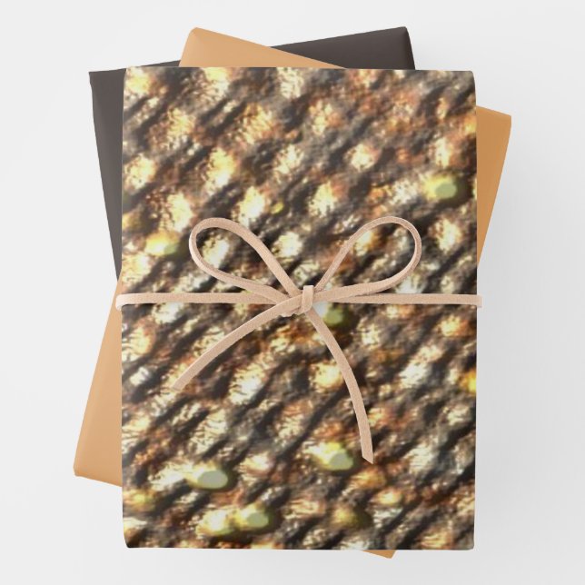 Gold Nugget Design Wrapping Paper Sheet (In situ)