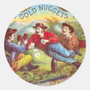 Gold Nuggets Antique Cigar Label 