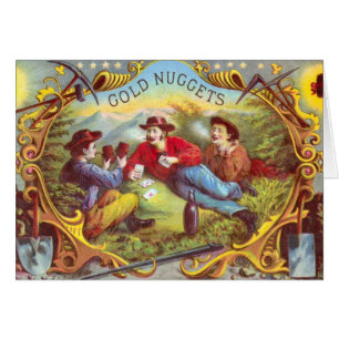 Gold Nuggets Antique Cigar Label 