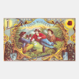 Gold Nuggets: Antique Cigar Label Wild West Art