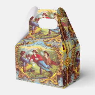 Gold Nuggets: Antique Cigar Label Wild West Art Favour Box