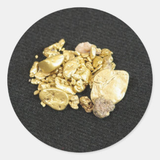 Gold Nuggets Classic Round Sticker