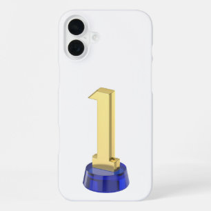 Gold number one trophy iPhone 16 plus case