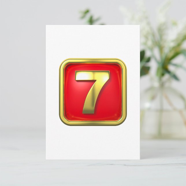 Gold Number Seven Invitations (Creator Uploaded)