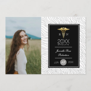 Gold Nursing Graduation Party   Announcement