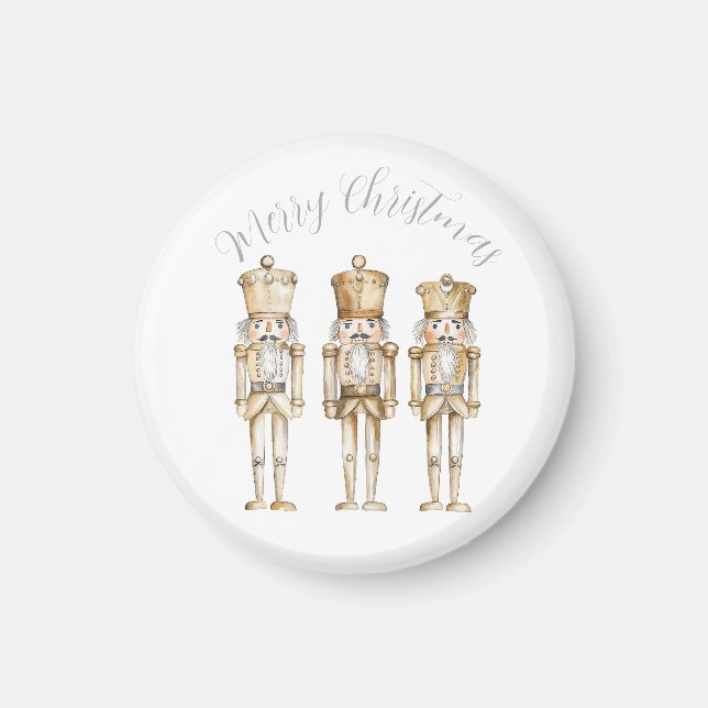 Gold Nutcracker Christmas  Magnet (Front)