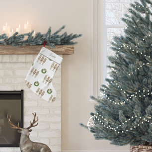 Gold Nutcracker Nostalgic  Small Christmas Stocking