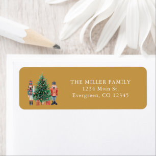 Gold Nutcracker Return Address Label