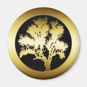 GOLD OAK TREE MAGNET