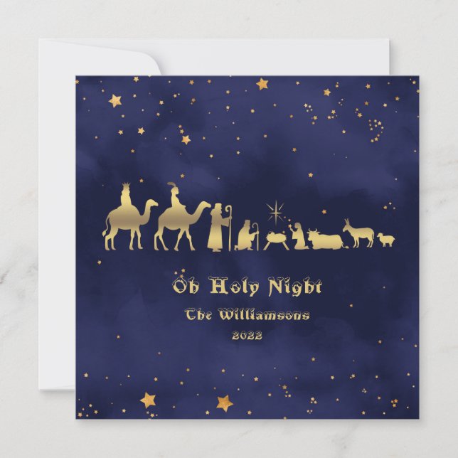 Gold Oh Holy Night Christmas Customised  (Front)