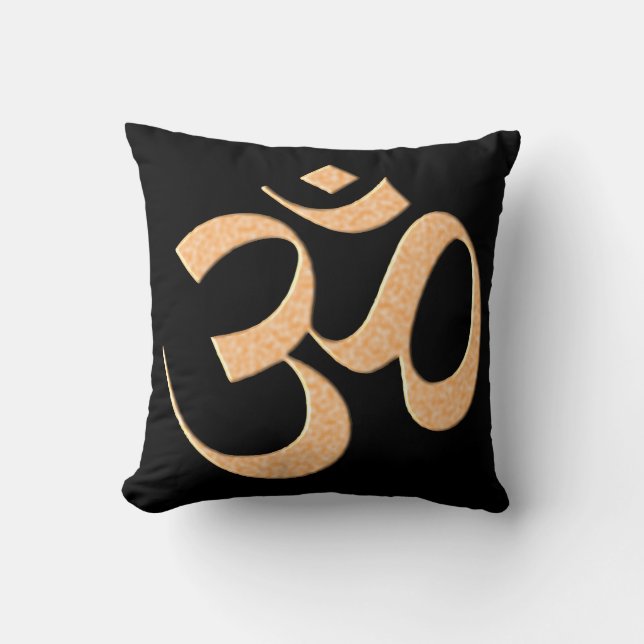 Gold Om  Cushion (Front)