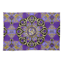 Gold OM Purple Mandala Mindful Home Decor
