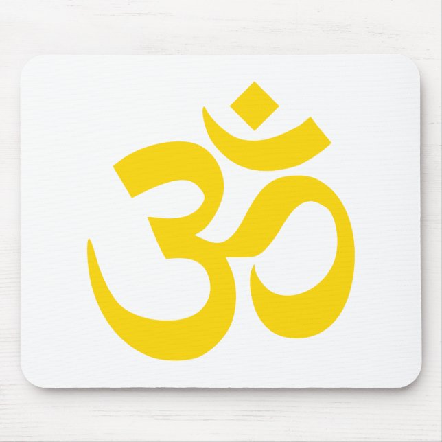 Gold Om Symbol Mouse Pad (Front)