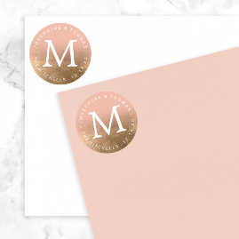 Gold Ombre Fade Custom Colour Wedding Sticker