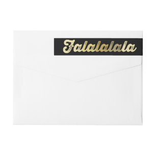 Gold Ombre Falalalala Modern Holiday Address Label