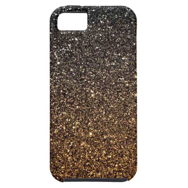 Gold Ombre Faux Glitter Case-Mate iPhone Case (Back)