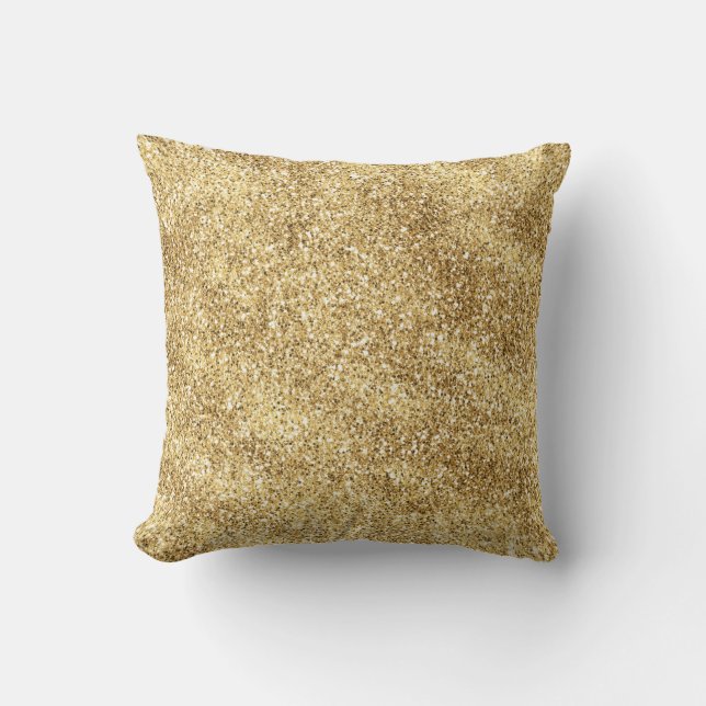 Gold Ombre Glitter   Cushion (Front)