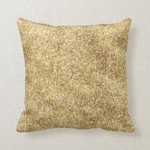 Gold Ombre Glitter   Cushion
