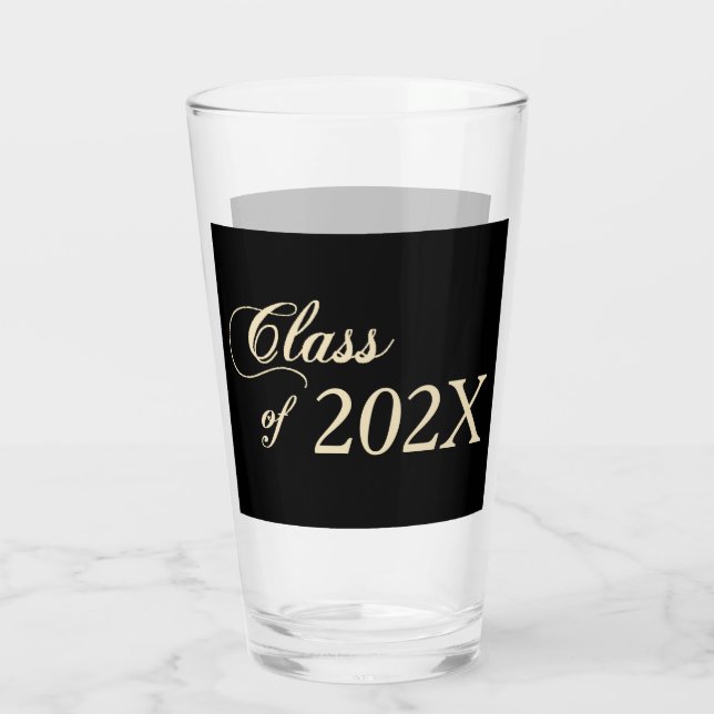 Gold on Black Class of 2022 Glass (Back)