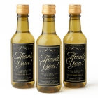 Gold on Black Wedding Mini Wine Bottle Thank You