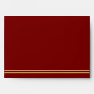 Gold On Burgundy Professional Christmas Envelope