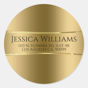 Gold On Gold Classic Round Sticker