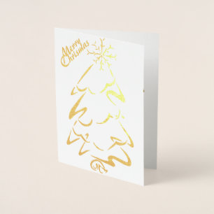 Gold &(or) Silver Chrismas Tree Foil Card