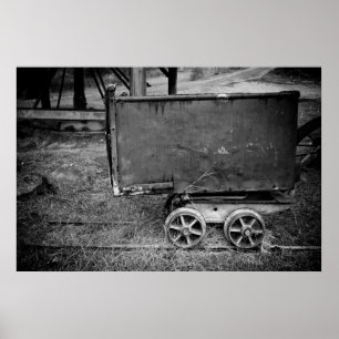 Gold Ore Cart Poster