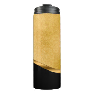 Gold ornament damask template thermal tumbler