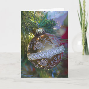 Gold Ornament Thank You Card